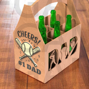 Intra απο ξύλο plywood 3mm-4mm πάχος – Πακέτο Sports Dad Beer Caddy Δίασταση  20x20 cm INTRAFABR-122438267 - Image 2