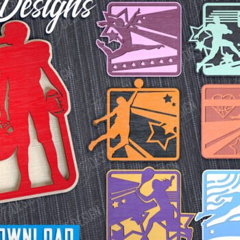 Intra απο ξύλο plywood 3mm-4mm πάχος – Πακέτο αθλητικής διακόσμησης| Αθλητικό μονόγραμμα |CNC Δίασταση  20x20 cm INTRAFABR-113922131 - Image 1