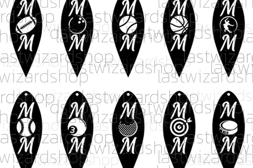 Intra απο ξύλο plywood 3mm-4mm πάχος – Sports Mom Earrings, Mothers Day Δίασταση  5x5 cm INTRAFABR-25029527