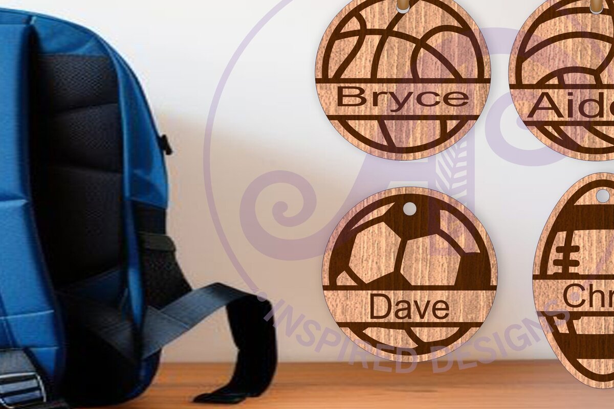 Intra απο ξύλο plywood 3mm-4mm πάχος – Αθλητική ετικέτα ονόματος χαραγμένη, Δίασταση  20x20 cm INTRAFABR-116167991