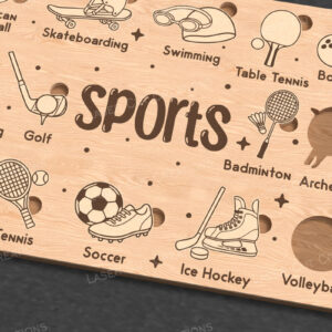 Intra απο ξύλο plywood 3mm-4mm πάχος – Αθλητικό παζλ για παιδιά Δίασταση 20x20 cm INTRAFABR-123160742