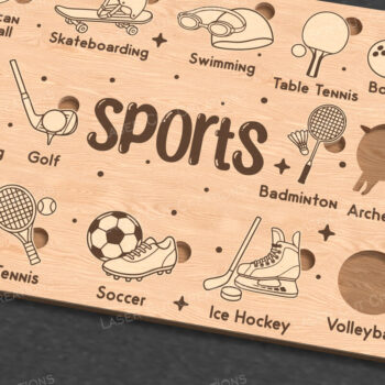 Intra απο ξύλο plywood 3mm-4mm πάχος – Αθλητικό παζλ για παιδιά Δίασταση  20x20 cm INTRAFABR-123160742 - Image 1