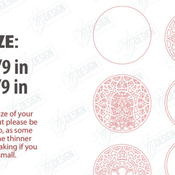 Intra απο ξύλο plywood 3mm-4mm πάχος – Πακέτο κοπής με λέιζερ αθλητικού τοίχου Mandala Δίασταση  40x30 cm INTRAFABR-123501591 - Image 2