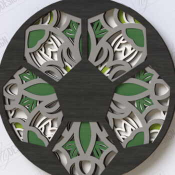 Intra απο ξύλο plywood 3mm-4mm πάχος – Πακέτο κοπής με λέιζερ αθλητικού τοίχου Mandala Δίασταση  40x30 cm INTRAFABR-123501591 - Image 3