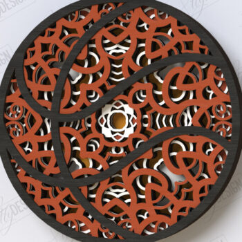 Intra απο ξύλο plywood 3mm-4mm πάχος – Πακέτο κοπής με λέιζερ αθλητικού τοίχου Mandala Δίασταση  40x30 cm INTRAFABR-123501591 - Image 7