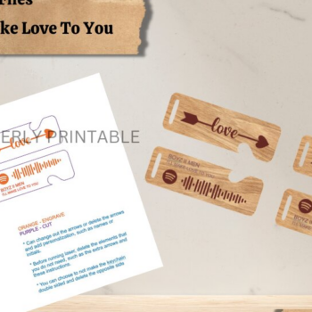 Intra απο ξύλο plywood 3mm-4mm πάχος – Αρχείο κοπής λέιζερ με μπρελόκ Spotify Couples Δίασταση 5x5 cm INTRAFABR-58800823 - Image 1