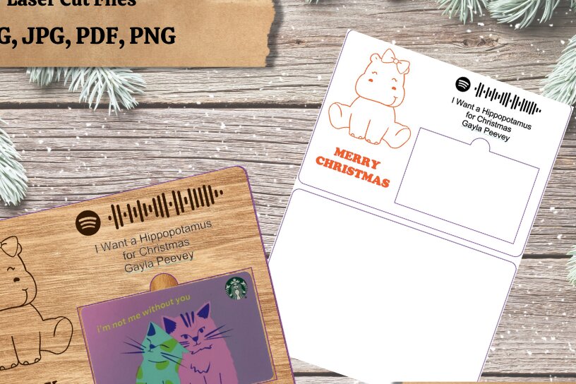 Intra απο ξύλο plywood 3mm-4mm πάχος – Αρχείο κοπής με λέιζερ θήκη δωροκάρτας Spotify Δίασταση  20x20 cm INTRAFABR-53594650