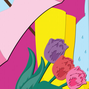 Intra απο ξύλο plywood 3mm-4mm πάχος – Spring 3D Shadow Box Δίασταση  20x20 cm INTRAFABR-96659200 - Image 3