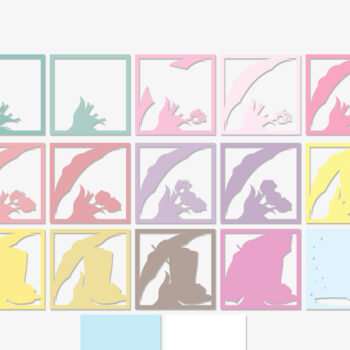 Intra απο ξύλο plywood 3mm-4mm πάχος – Spring 3D Shadow Box Δίασταση  20x20 cm INTRAFABR-96659200 - Image 4