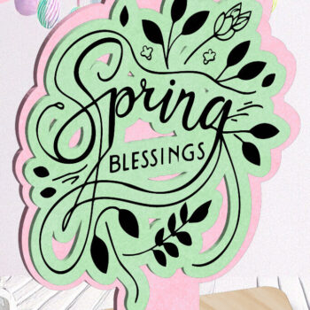 Intra απο ξύλο plywood 3mm-4mm πάχος – Ανοιξιάτικες Ευλογίες Πασχαλινό Στολίδι Laser C Δίασταση  20x20 cm INTRAFABR-115570489 - Image 1