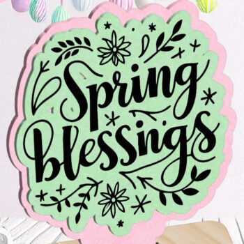 Intra απο ξύλο plywood 3mm-4mm πάχος – Ανοιξιάτικες Ευλογίες Πασχαλινό Στολίδι Laser C Δίασταση  20x20 cm INTRAFABR-115570417 - Image 1