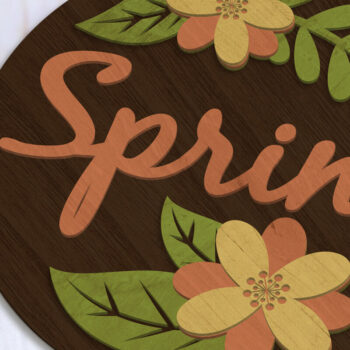 Intra απο ξύλο plywood 3mm-4mm πάχος – Ανοιξιάτικο διακοσμητικό πάνελ τοίχου, κομμένο αρχείο Δίασταση  40x30 cm INTRAFABR-91780696 - Image 3