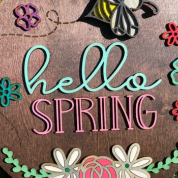 Intra απο ξύλο plywood 3mm-4mm πάχος – Ανοιξιάτικη κρεμάστρα πόρτας Δίασταση 20x20 cm INTRAFABR-25979704 - Image 1