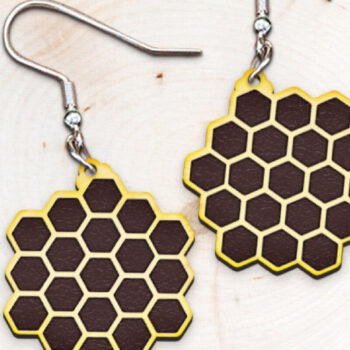 Intra απο ξύλο plywood 3mm-4mm πάχος – Ανοιξιάτικα σκουλαρίκια με λέιζερ. Δίασταση 5x5 cm INTRAFABR-116302682 - Image 1