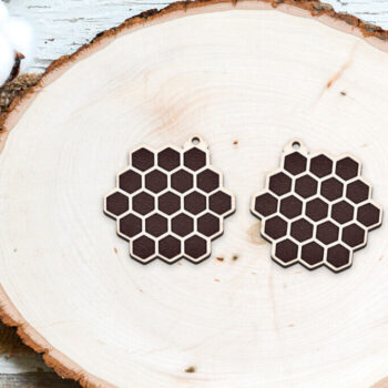 Intra απο ξύλο plywood 3mm-4mm πάχος – Ανοιξιάτικα σκουλαρίκια με λέιζερ. Δίασταση 5x5 cm INTRAFABR-116302682 - Image 2