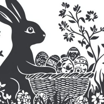 Intra απο ξύλο plywood 3mm-4mm πάχος – Άνοιξη Πάσχα σκηνή λέιζερ περικοπή διάνυσμα Δίασταση  20x20 cm INTRAFABR-117777033 - Image 3