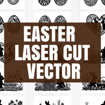 Intra απο ξύλο plywood 3mm-4mm πάχος – Άνοιξη Πάσχα σκηνή λέιζερ περικοπή διάνυσμα Δίασταση  20x20 cm INTRAFABR-117776901 - Image 1