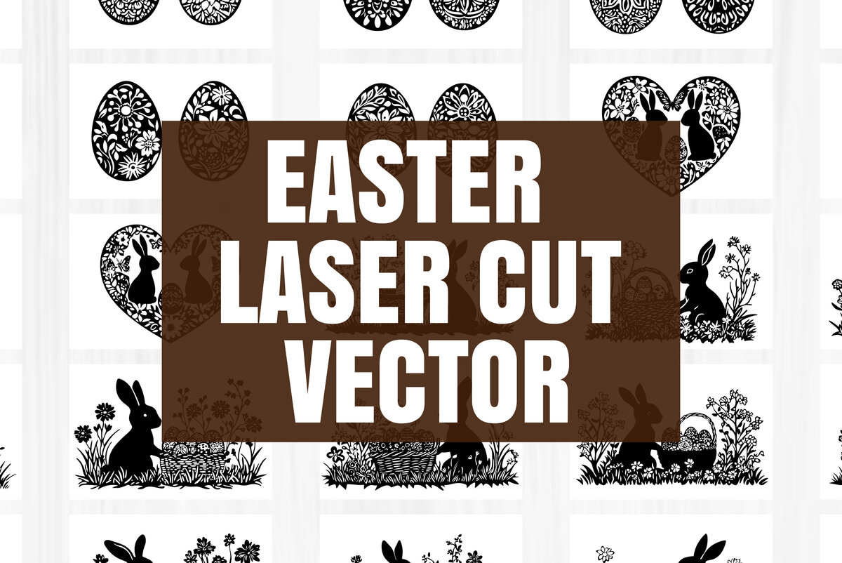 Intra απο ξύλο plywood 3mm-4mm πάχος – Άνοιξη Πάσχα σκηνή λέιζερ περικοπή διάνυσμα Δίασταση  20x20 cm INTRAFABR-117776901