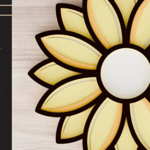 Intra απο ξύλο plywood 3mm-4mm πάχος – Ανοιξιάτικο λουλούδι 3d  κοπής με λέιζερ Δίασταση  20x20 cm INTRAFABR-92828592