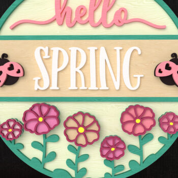 Intra απο ξύλο plywood 3mm-4mm πάχος – Ανοιξιάτικο λουλούδι στον κήπο Δίασταση  20x20 cm INTRAFABR-112942101 - Image 1