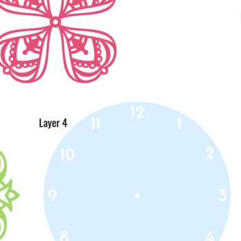 Intra απο ξύλο plywood 3mm-4mm πάχος – Ανοιξιάτικα λουλούδια Mandala Ρολόι Δίασταση  20x20 cm INTRAFABR-95903510 - Image 6