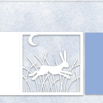 Intra απο ξύλο plywood 3mm-4mm πάχος – Αρχείο αποκοπής Card Spring Hare ή Rabbit Δίασταση  20x20 cm INTRAFABR-61954634 - Image 2