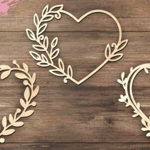 Intra απο ξύλο plywood 3mm-4mm πάχος – Αρχείο κοπής με λέιζερ σε σχήμα καρδιάς ελατηρίου Δίασταση  20x20 cm INTRAFABR-116192288