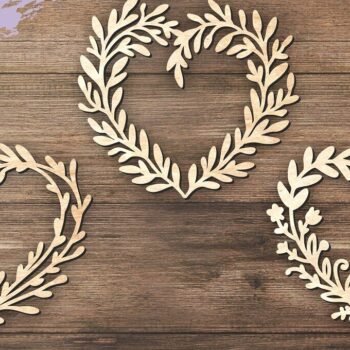 Intra απο ξύλο plywood 3mm-4mm πάχος – Αρχείο κοπής με λέιζερ σε σχήμα καρδιάς ελατηρίου Δίασταση  20x20 cm INTRAFABR-116191729 - Image 1