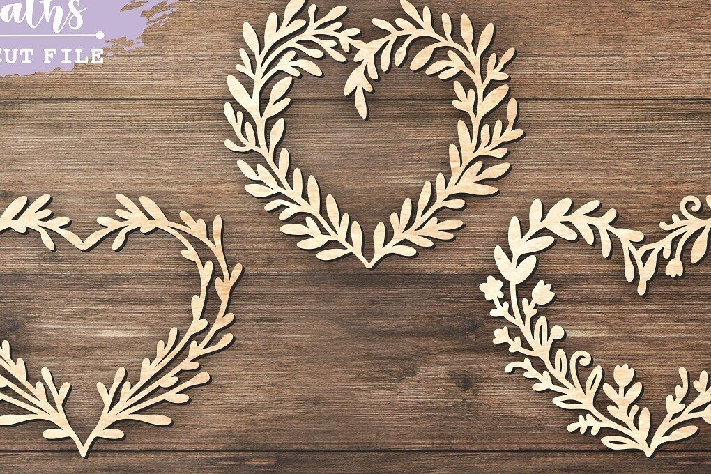 Intra απο ξύλο plywood 3mm-4mm πάχος – Αρχείο κοπής με λέιζερ σε σχήμα καρδιάς ελατηρίου Δίασταση  20x20 cm INTRAFABR-116191729