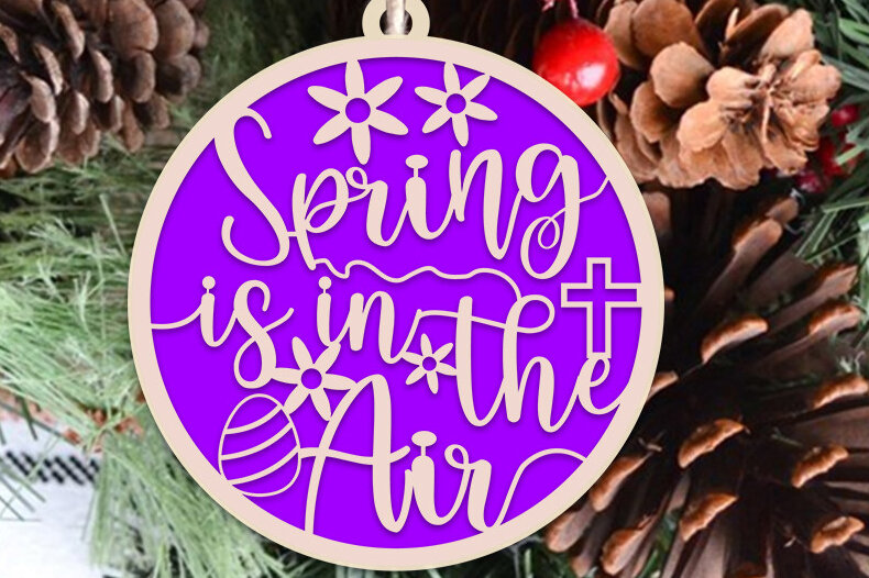 Intra απο ξύλο plywood 3mm-4mm πάχος – Η άνοιξη είναι στο Air στολίδι Δίασταση  20x20 cm INTRAFABR-53946074