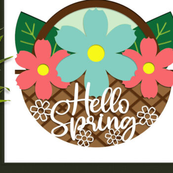 Intra απο ξύλο plywood 3mm-4mm πάχος – Ανοιξιάτικο Papercut 7 Eps Png Ai Δίασταση  20x20 cm INTRAFABR-26452485 - Image 1