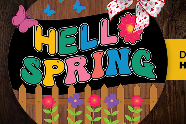 Intra απο ξύλο plywood 3mm-4mm πάχος – Ανοιξιάτικη κρεμάστρα στρογγυλής πόρτας Δίασταση  20x20 cm INTRAFABR-65358037