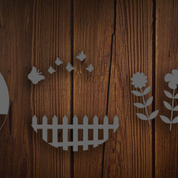 Intra απο ξύλο plywood 3mm-4mm πάχος – Ανοιξιάτικη κρεμάστρα στρογγυλής πόρτας Δίασταση  20x20 cm INTRAFABR-65358037 - Image 2