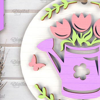 Intra απο ξύλο plywood 3mm-4mm πάχος – Κοπή λέιζερ με στρογγυλή πινακίδα Δίασταση 20x20 cm INTRAFABR-91368102 - Image 1