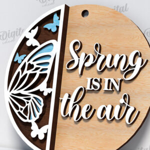 Intra απο ξύλο plywood 3mm-4mm πάχος – Ανοιξιάτικο στρογγυλό σημάδι. Πάσχα στρογγυλό σημάδι Δίασταση  20x20 cm INTRAFABR-116277768