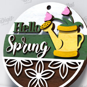 Intra απο ξύλο plywood 3mm-4mm πάχος – Ανοιξιάτικο στρογγυλό σημάδι. Πάσχα στρογγυλό σημάδι Δίασταση  20x20 cm INTRAFABR-116278134