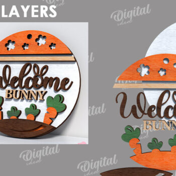 Intra απο ξύλο plywood 3mm-4mm πάχος – Ανοιξιάτικο στρογγυλό σημάδι. Πάσχα στρογγυλό σημάδι Δίασταση  20x20 cm INTRAFABR-116278307 - Image 2