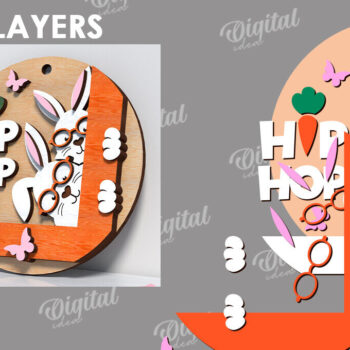 Intra απο ξύλο plywood 3mm-4mm πάχος – Ανοιξιάτικο στρογγυλό σημάδι. Πάσχα στρογγυλό σημάδι Δίασταση  20x20 cm INTRAFABR-116277699 - Image 3