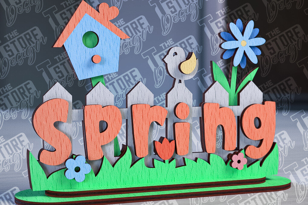 Intra απο ξύλο plywood 3mm-4mm πάχος – Σχεδιασμός κοπής με λέιζερ βάσης ελατηρίου | 3D Stand Δίασταση  20x20 cm INTRAFABR-92259816