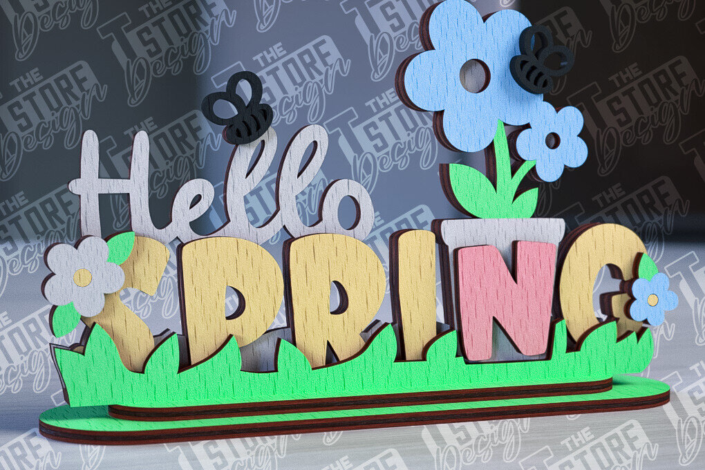 Intra απο ξύλο plywood 3mm-4mm πάχος – Σχεδιασμός κοπής με λέιζερ βάσης ελατηρίου | 3D Stand Δίασταση  20x20 cm INTRAFABR-92259839