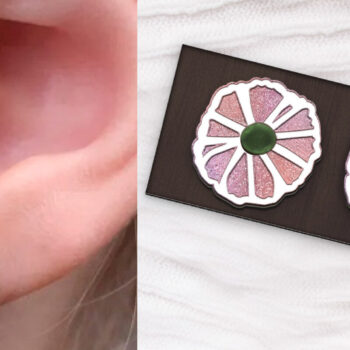 Intra απο ξύλο plywood 3mm-4mm πάχος – Ανοιξιάτικα σκουλαρίκια με λουλούδια κομμένα με λέιζερ. Δίασταση  5x5 cm INTRAFABR-116605074 - Image 1