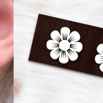 Intra απο ξύλο plywood 3mm-4mm πάχος – Ανοιξιάτικα σκουλαρίκια με λουλούδια κομμένα με λέιζερ. Δίασταση  5x5 cm INTRAFABR-116862313 - Image 1