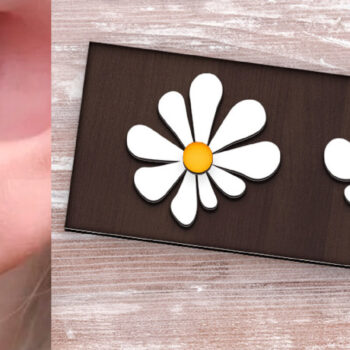 Intra απο ξύλο plywood 3mm-4mm πάχος – Ανοιξιάτικα σκουλαρίκια με λουλούδια κομμένα με λέιζερ. Δίασταση  5x5 cm INTRAFABR-116486661 - Image 1