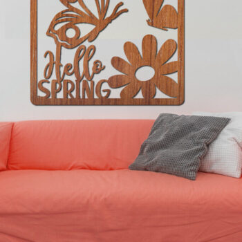 Intra απο ξύλο plywood 3mm-4mm πάχος – Ανοιξιάτικη διακόσμηση τοίχου | Διακόσμηση τοίχου Lasercut Δίασταση  40x30 cm INTRAFABR-114448247 - Image 1