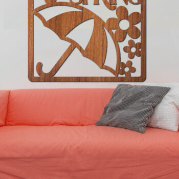 Intra απο ξύλο plywood 3mm-4mm πάχος – Ανοιξιάτικη διακόσμηση τοίχου | Διακόσμηση τοίχου Lasercut Δίασταση  40x30 cm INTRAFABR-115110816 - Image 1