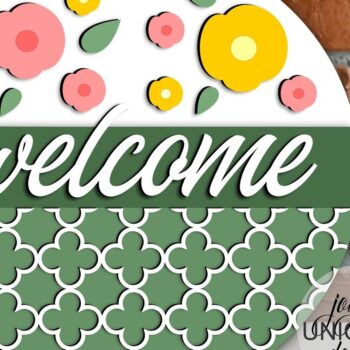 Intra απο ξύλο plywood 3mm-4mm πάχος – Άνοιξη καλωσορίσματος | Αρχείο κοπής με λέιζερ Δίασταση  20x20 cm INTRAFABR-56675913 - Image 1