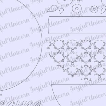 Intra απο ξύλο plywood 3mm-4mm πάχος – Άνοιξη καλωσορίσματος | Αρχείο κοπής με λέιζερ Δίασταση  20x20 cm INTRAFABR-56675913 - Image 2