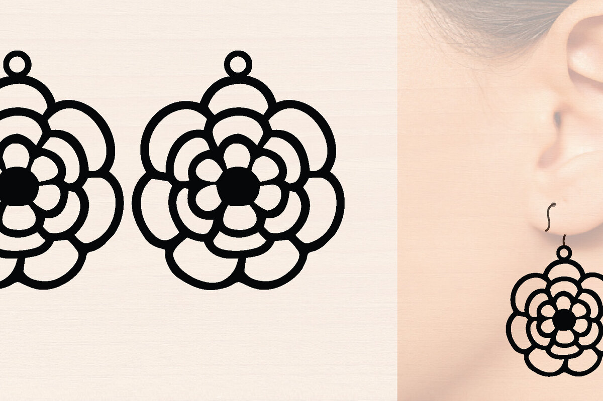 Intra απο ξύλο plywood 3mm-4mm πάχος – Ξύλινα σκουλαρίκια Spring Δίασταση  5x5 cm INTRAFABR-118635156