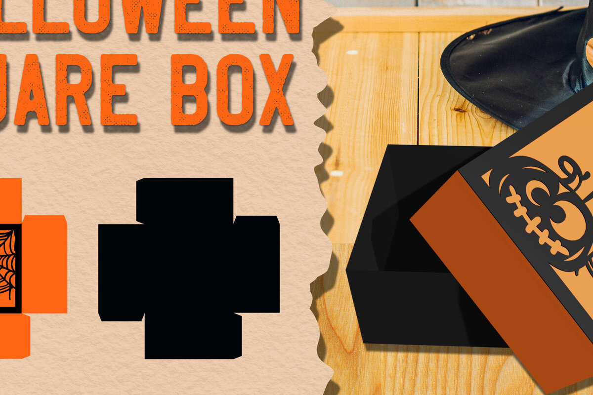 Intra απο ξύλο plywood 3mm-4mm πάχος – Square Box Halloween Δίασταση  20x20 cm INTRAFABR-79049529