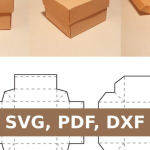 Intra απο ξύλο plywood 3mm-4mm πάχος – Τετράγωνο κουτί με καπάκι Δίασταση  20x20 cm INTRAFABR-33159448